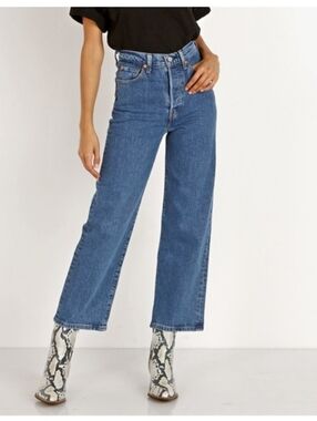NWT Levi's Ribcage Straight Ankle Super High Rise Button Fly 90s Jeans Size 29